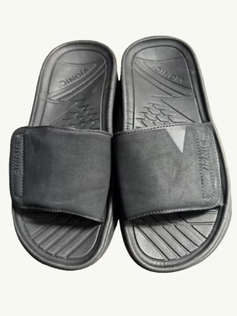 VIONIC Rejuvenate Recovery Sandal In Black Nubuck - Size 7 - Unisex